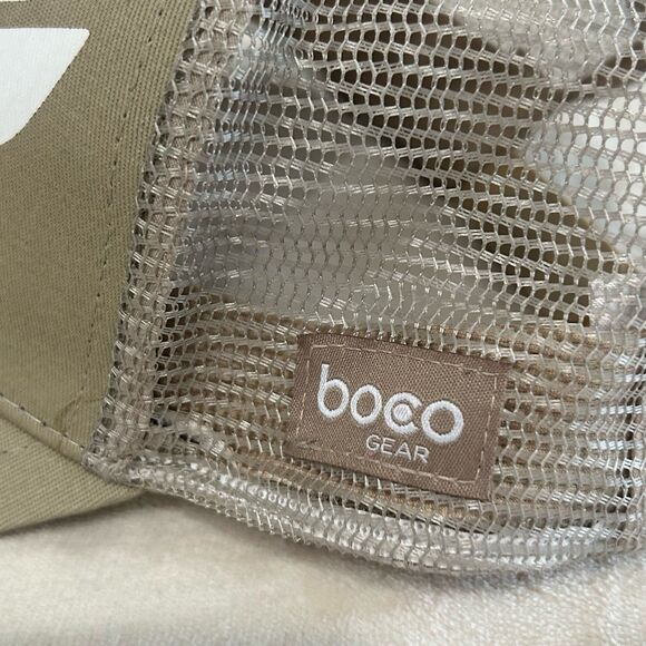BOCO Cap Hat Unisex Snapback Color Tan SHOW UP Truckers White Gear Fleet Feet - Picture 7 of 10
